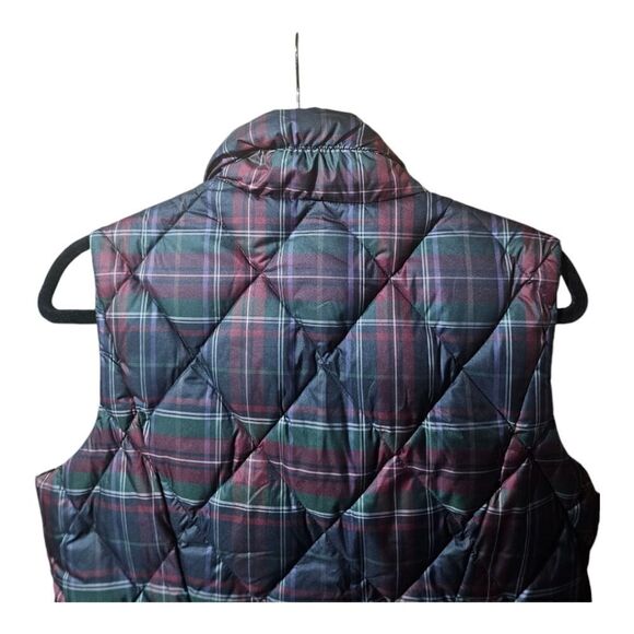 EDDIE BAUER Women’s Quilted Plaid Goose Down Vest - Size Large - Picture 4 of 10